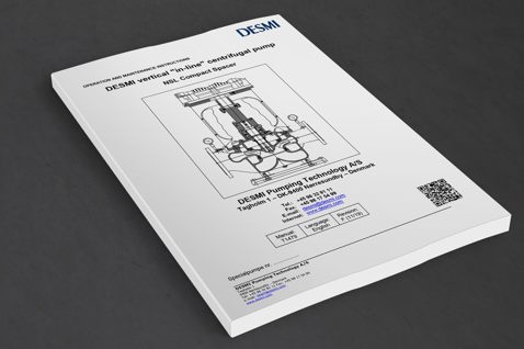 DESMI vertikal in-line centrifugalpumpe manual for NSL Compact Spacer.