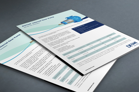 DESMI brochurer, der fremviser ROTAN 90 graders portorientering.