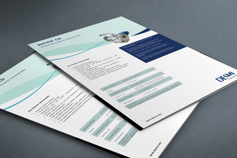 DESMI brochurer med ROTAN CD pumpe til væskehåndteringsapplikationer.