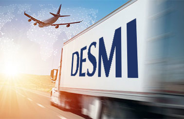 Lastbil med DESMI-logo