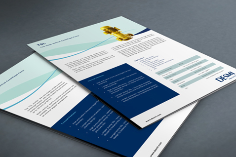 DESMI produktbrochurer med billeder og specifikationer for løsninger til håndtering af væsker.